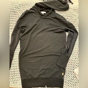 Spiritual Gangster Sueded Fleece Hoodie Sweater Dress Large